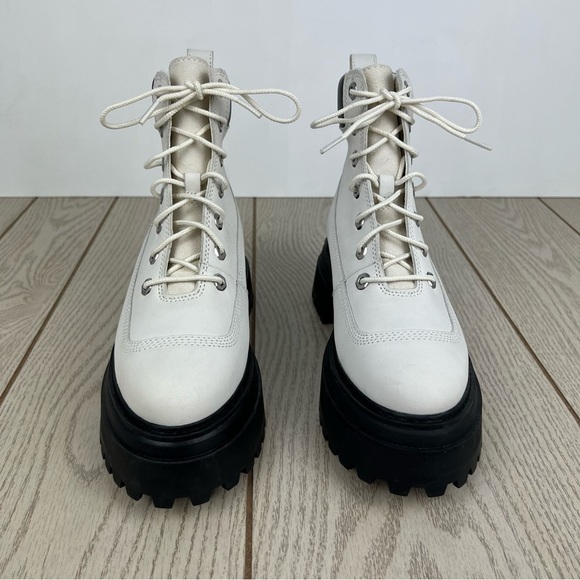 Timberland Women's Sky Waterproof Lace-Up Boots US7 Bright White Nubuck $165 - Picture 3 of 11